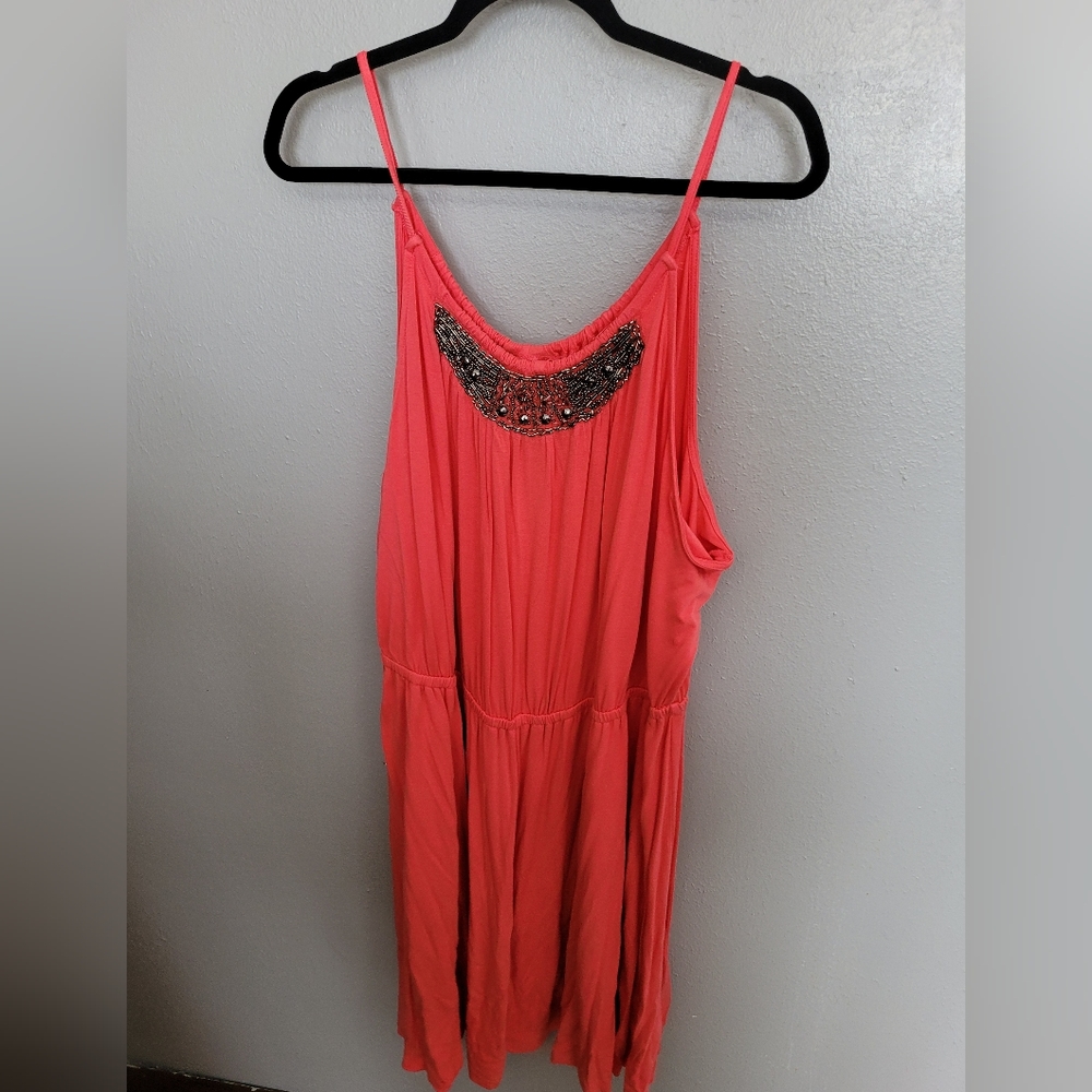 Plus Size Lane Bryant Dress 26/28 Coral